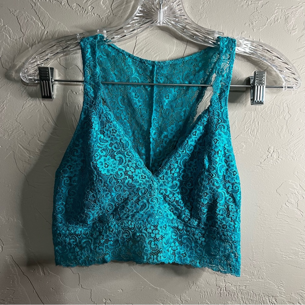 Soma Teal Lace Racerback Bralette - Picture 2 of 6